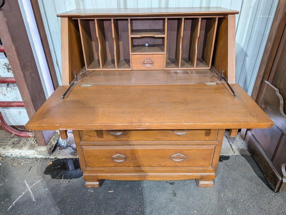 Carved Drop Front Desk