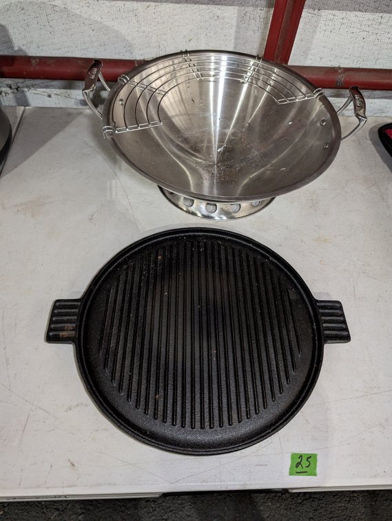 All Clad Stainless Wok, Cast Iron Skillet