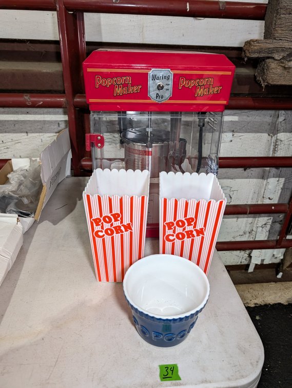 Popcorn Maker and Serving Bowls