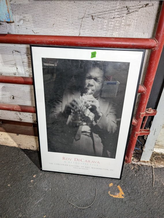 Framed Coltrane on Soprano by Roy DeCarava Print