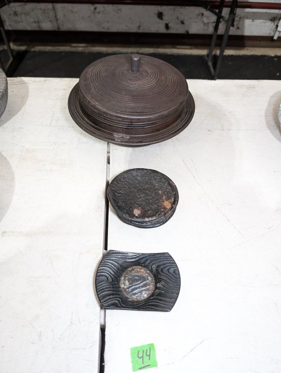 Chinese Metal Pot and Coasters