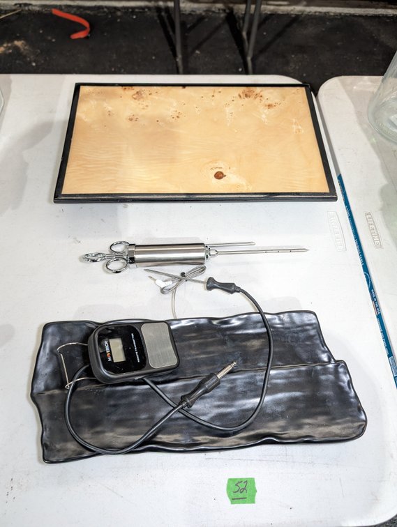 Infuser and Remote Food Probes and Footed Tray, Sushi Boards