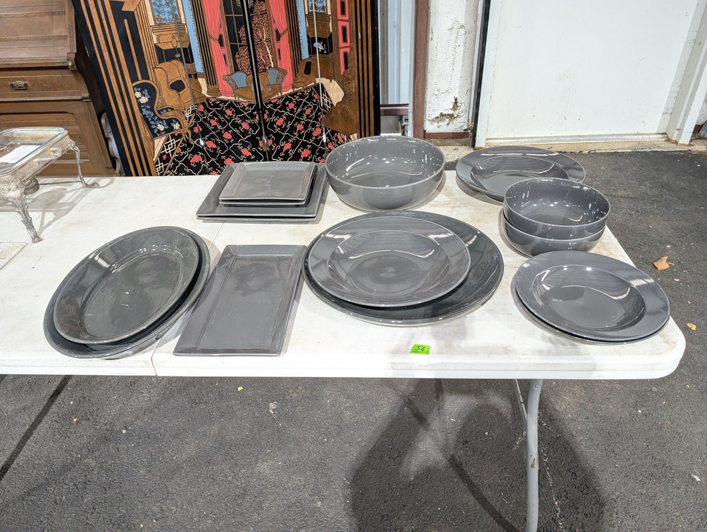 Set of Restoration Hardware Serving Bowls and Plates