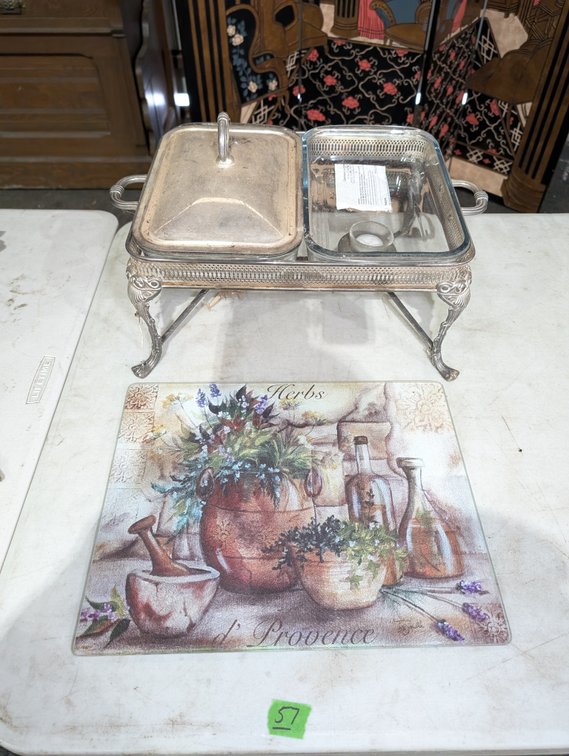 Chafing Dish and Cutting Board