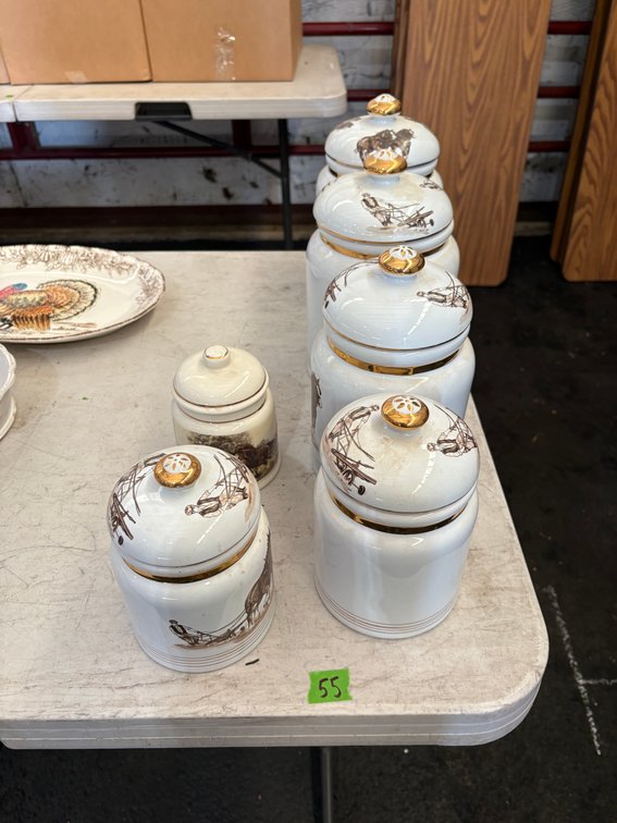 (5) Rappahannock Mudworks Canisters & Shire Horse Canister