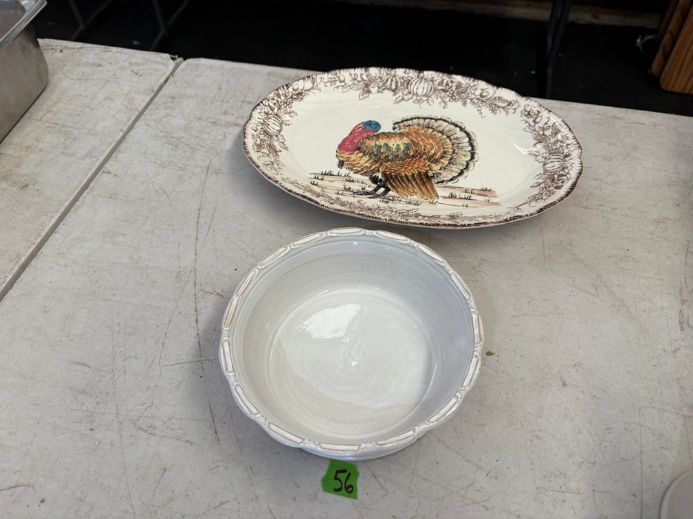 Maxcera Turkey Platter & Pottery Dish