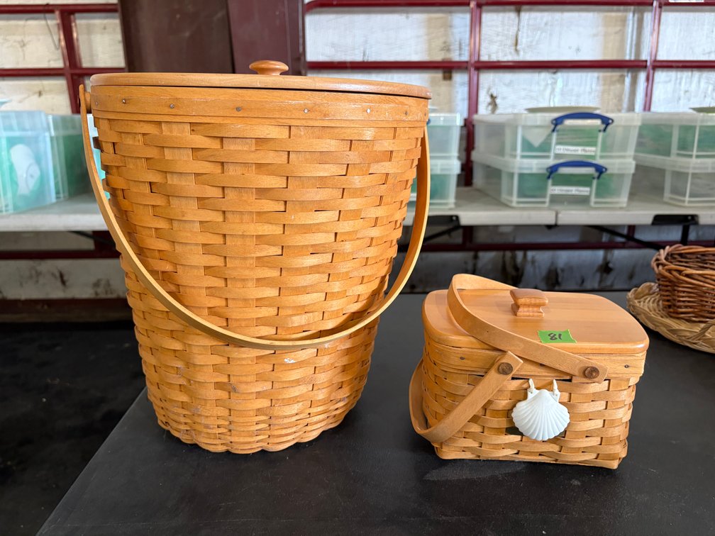 Longaberger Dresden Tour w/Lid & Longaberger Trash Can w/Lid