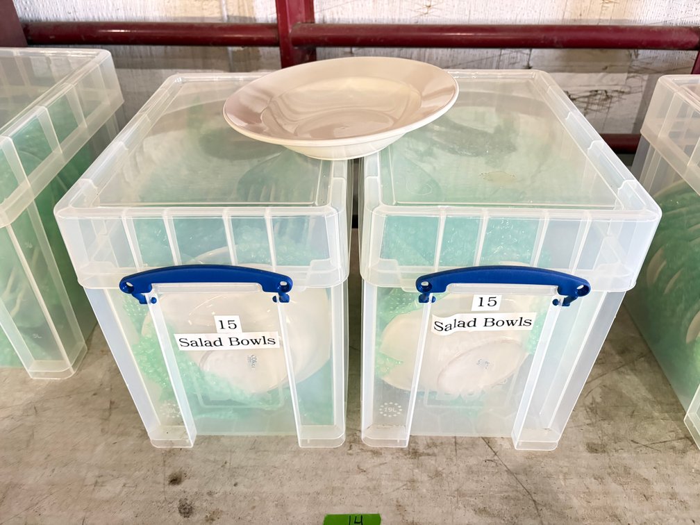 (2) Tubs Core Salad Bowls