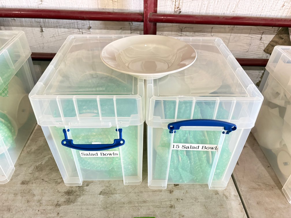 (2) Tubs Core Salad Bowls