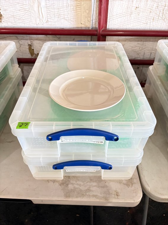 (2) Containers Core Porcelain Dinner Plates