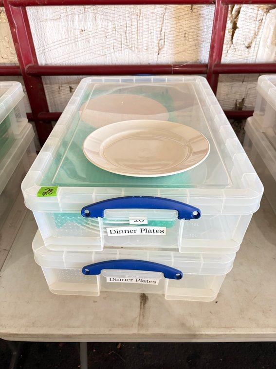 (2) Containers Core Porcelain Dinner Plates