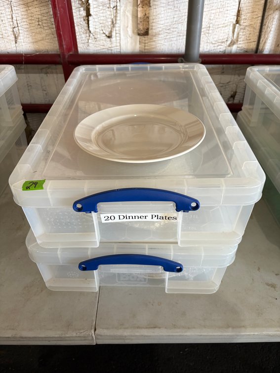 (2) Containers Core Porcelain Dinner Plates