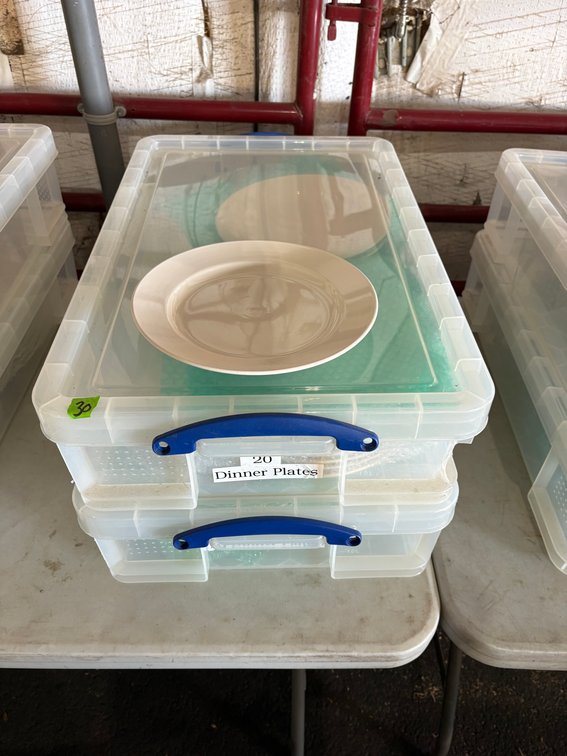 (2) Containers Core Porcelain Dinner Plates