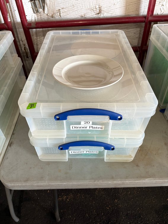 (2) Containers Core Porcelain Dinner Plates