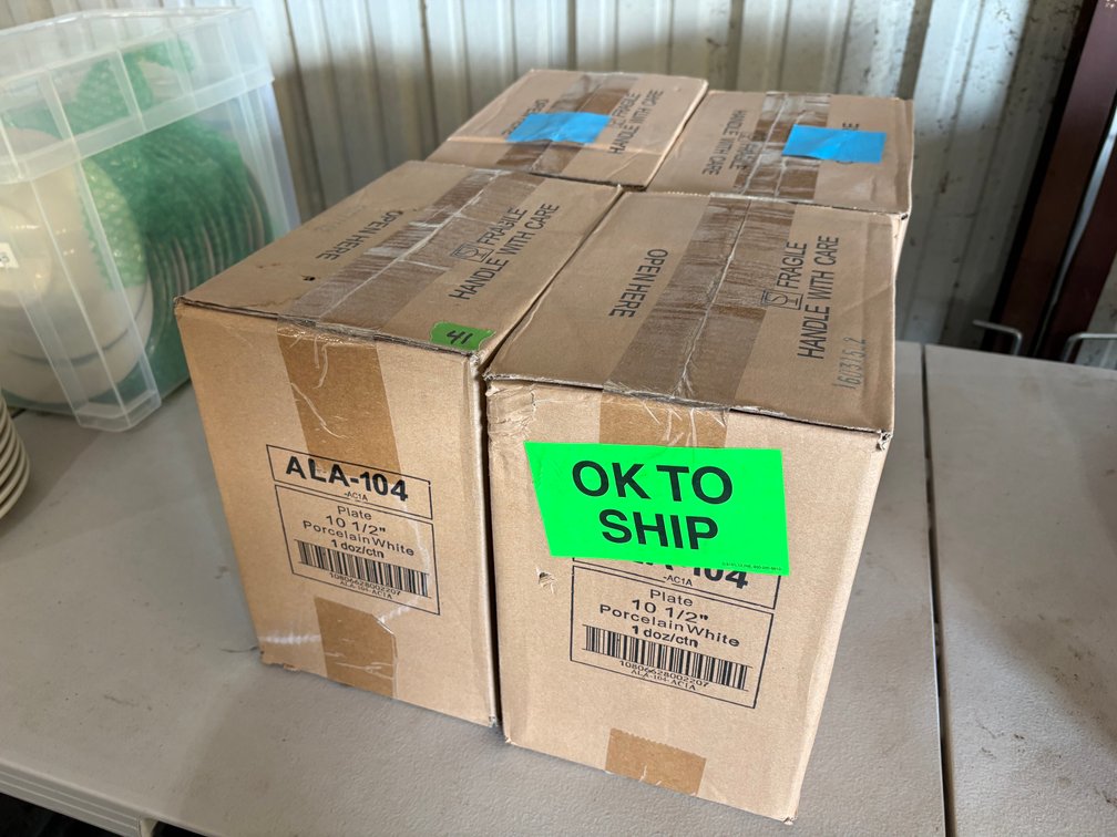 (4) Box 10.5" Porcelain White Dinner Plates