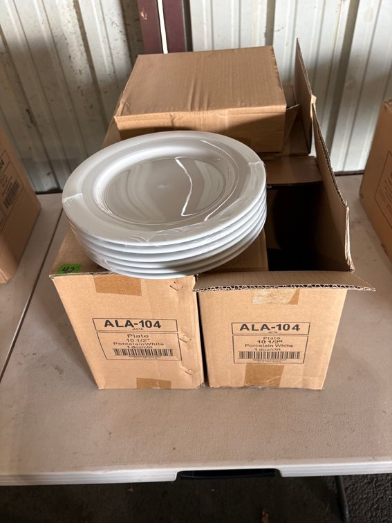 (4) Box 10.5" Porcelain White Dinner Plates