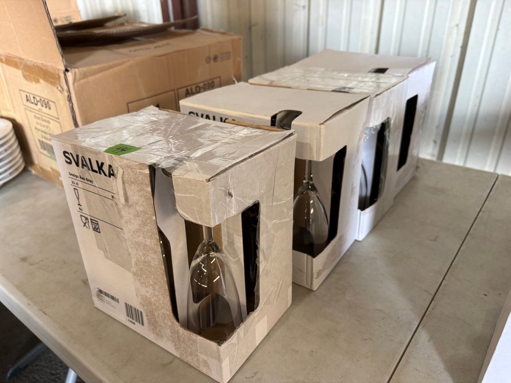 (4) Box Sets Svalka Champagne Flute Glasses