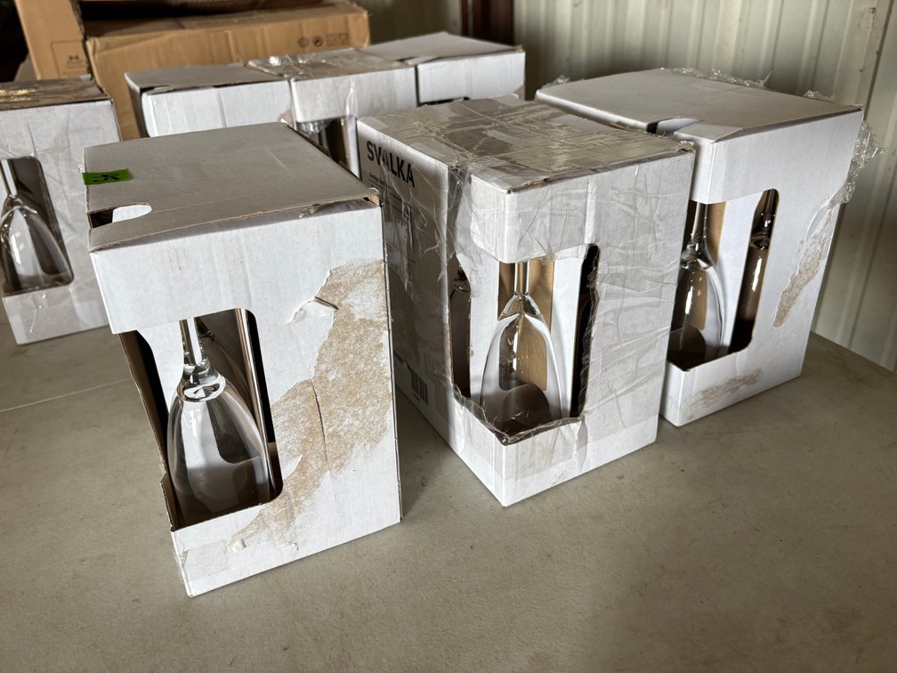 (3) Box Sets Svalka Champagne Flute Glasses