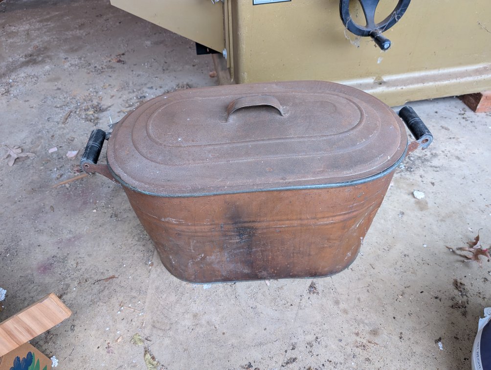Copper Wash Boiler Tub w/ Lid