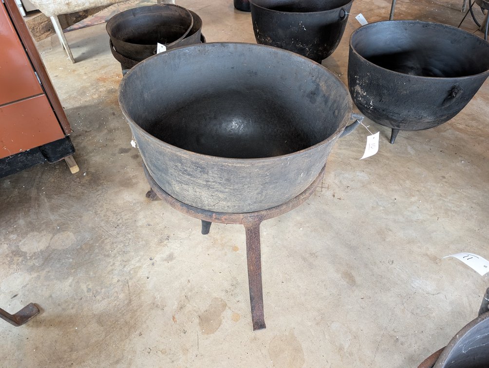 Butchering Kettle on Stand