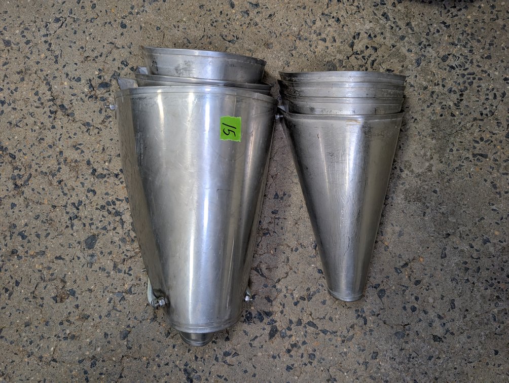 Group of Stainless Steel Poultry Cones (No Hooks)