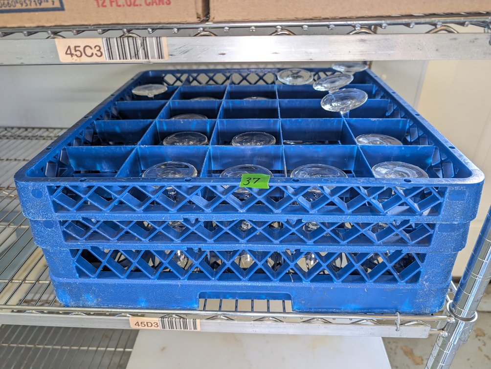 Catering Rack of Misc Wine Glasses