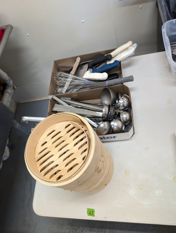 Steamers, Soup Ladles, Whisks, Knives, Etc