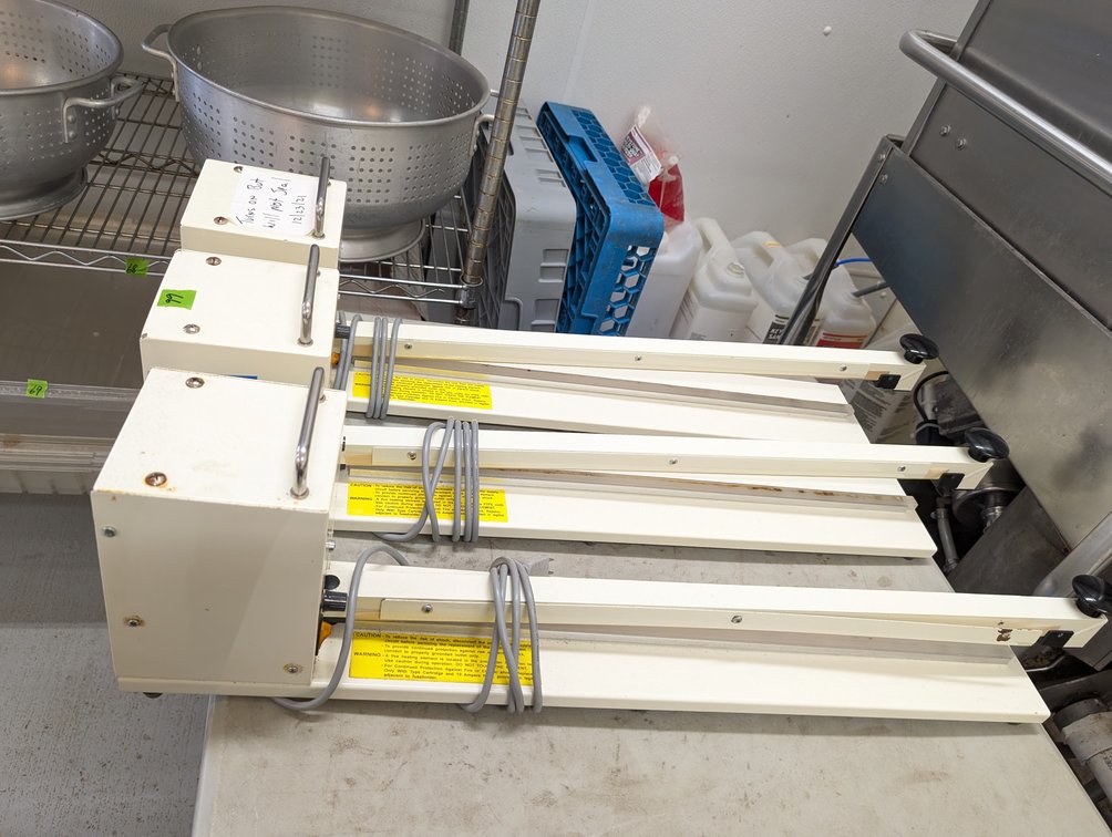 (3) Industrial Table Top Impulse Sealers