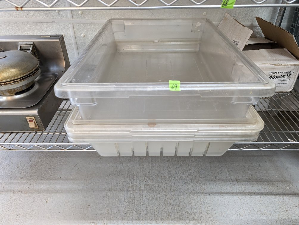 Stack of Commercial Food Storage Containers