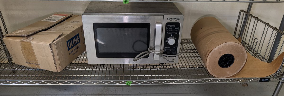 Solwave Stainless Commercial Microwave & Roll of Paper