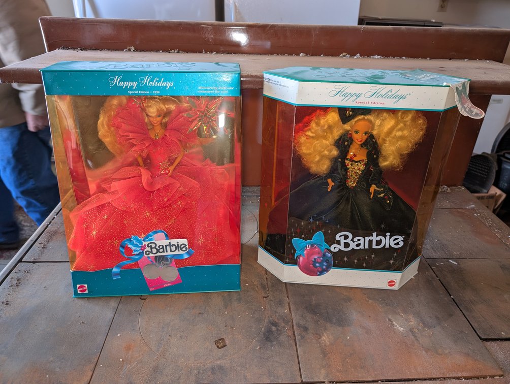 1990 Happy Holidays Special Edition Barbie & 1991 Happy Holidays Special Edition Barbie