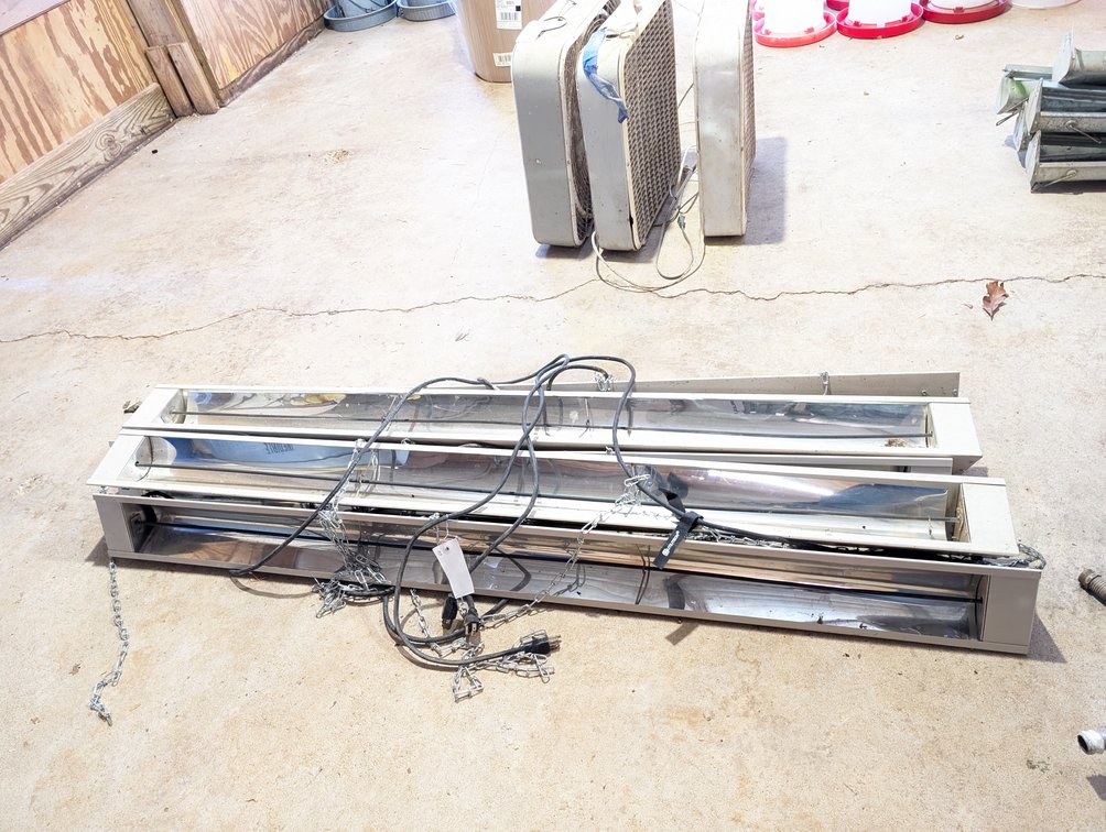 (5) 65" Hanging Poultry Heaters