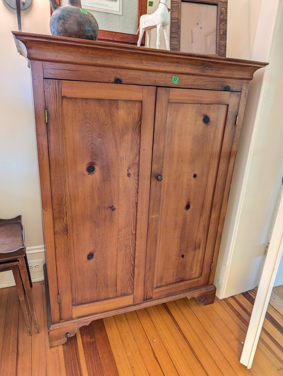 Antique Primitive Knotty Pine Jelly Cupboard