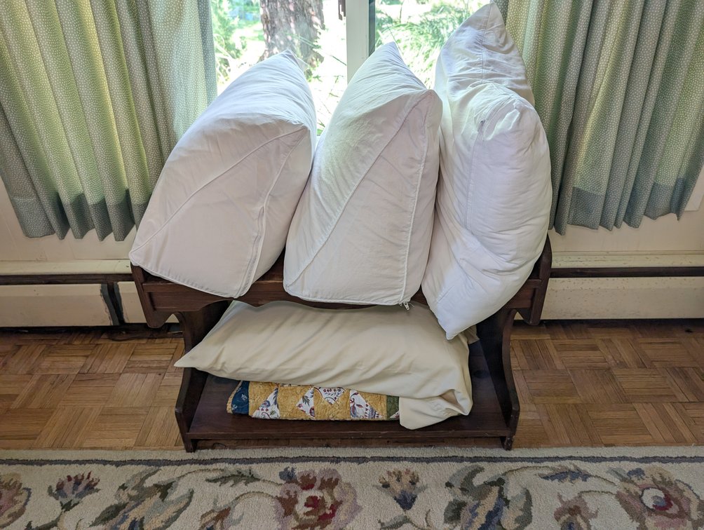 Shelf with Pillows