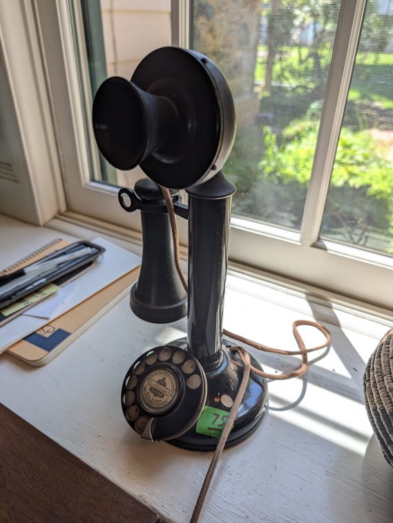Antique Western Electric / Bell System Candlestick Telephone with Rotary Dial, Circa Early 20th Century