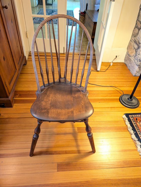 Vintage Wooden Windsor-Style Hoop-Back Dining or Desk Accent Chair