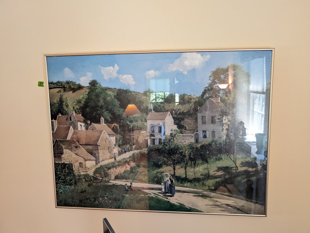 Large Framed Camille Pissarro Impressionist Landscape Art Print / Exhibition Poster