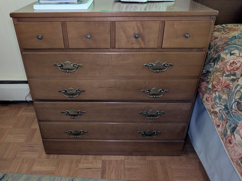 Mid-Century Modern Wooden 5-Drawer Chest / Bachelor's Chest