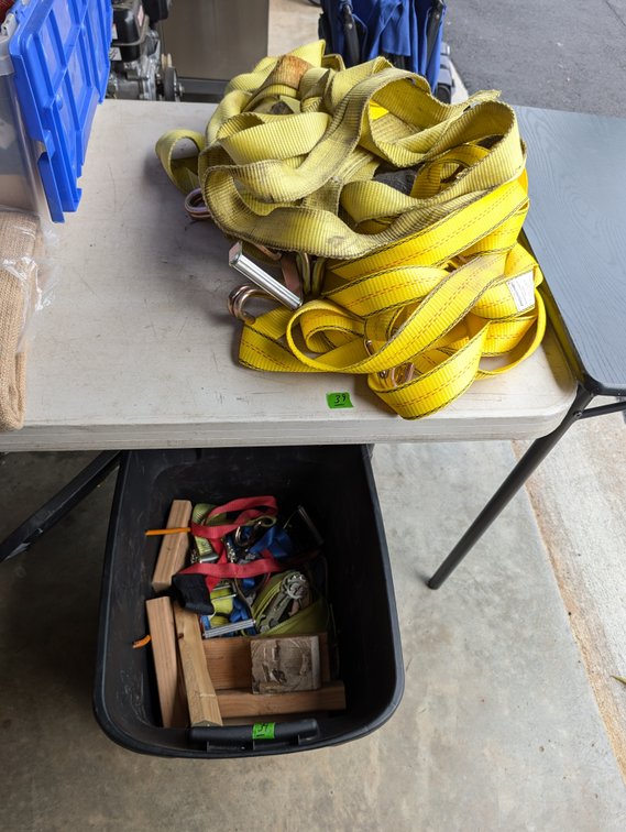 Heavy-Duty Yellow Cargo Tie-Down Straps Lot