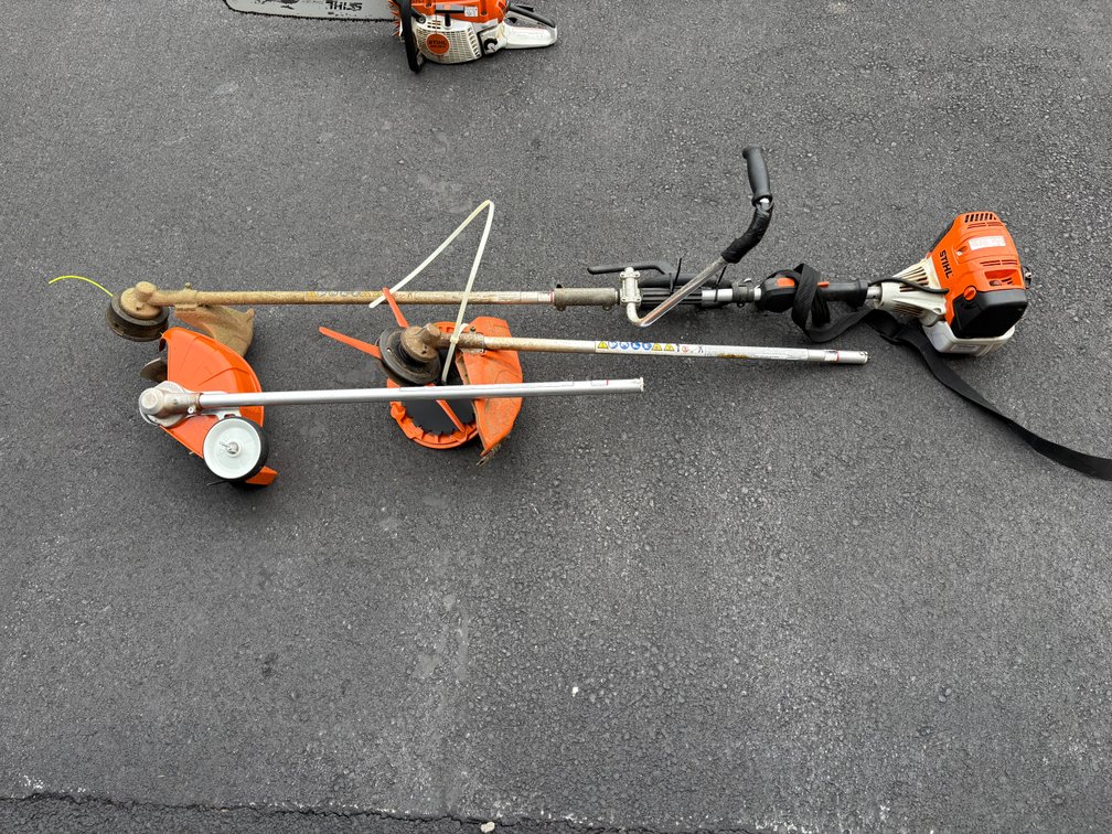 Stihl Gas Straight-Shaft String Trimmer with Additional Attachments