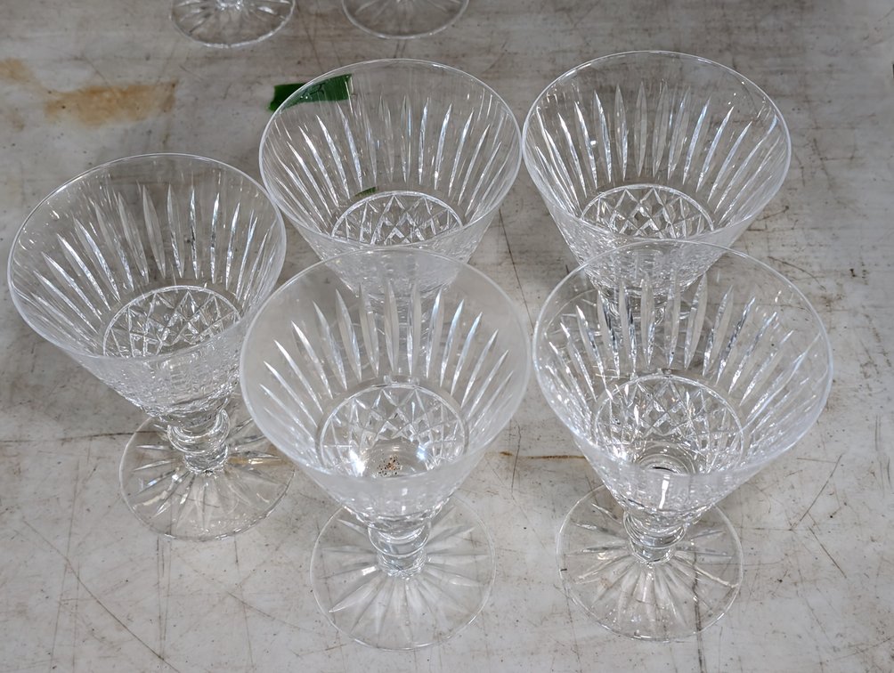 (6) Waterford Cut Crystal Water Goblets