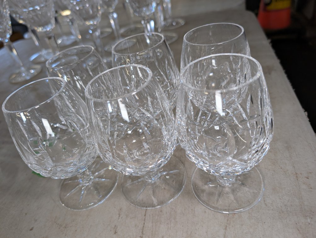 (6) Waterford Cut Crystal Brandy Snifters / Cognac Glasses