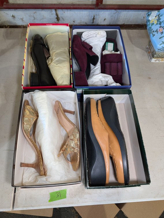 Collection of Designer Women's Shoes - 4 Pairs including Heels and Loafers
