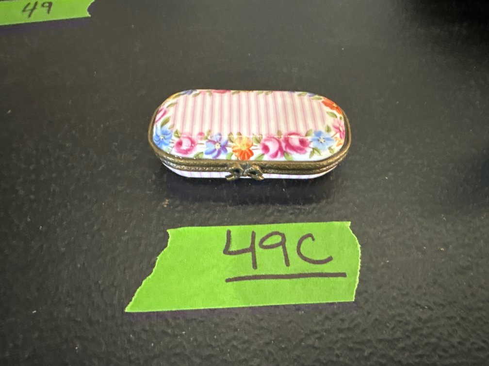 Small Ornate Porcelain Trinket Box