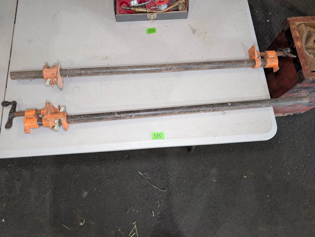 Pair of Heavy Duty Vintage Pony Pipe Clamps