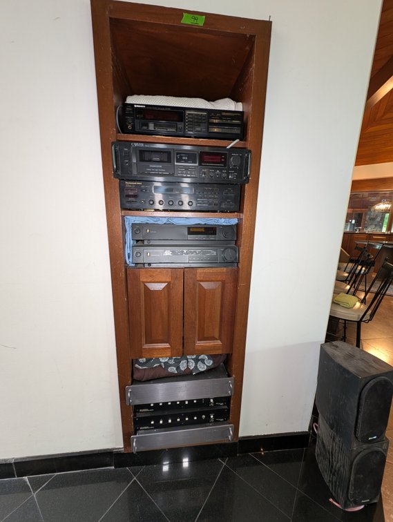 Audio Stack including Pioneer, Carver, Parasound, and Adcom