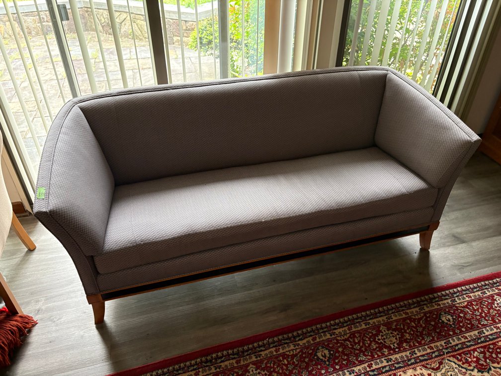 Mid-Century Modern Style Upholstered Sofa with Wood Frame