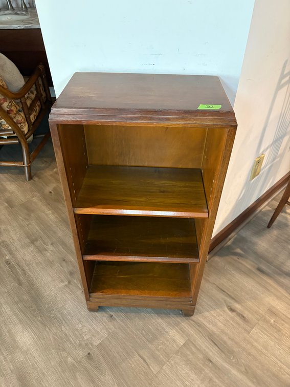 Mid-Century Modern Style Three-Shelf Wooden Bookcase
