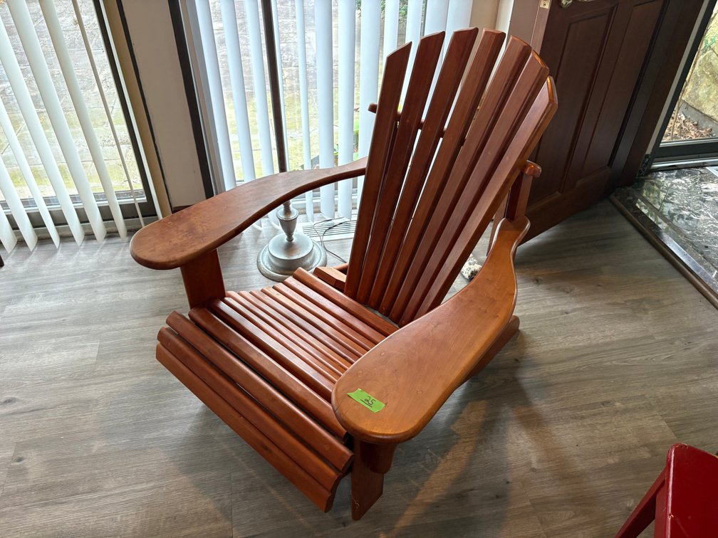 Solid Wood Adirondack Style Lounge Chair