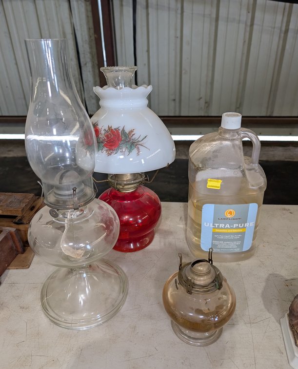 Clear Glass Kerosene Lamp, Red Hand-Painted Lamp, Ultra-Pure Lamp Oil